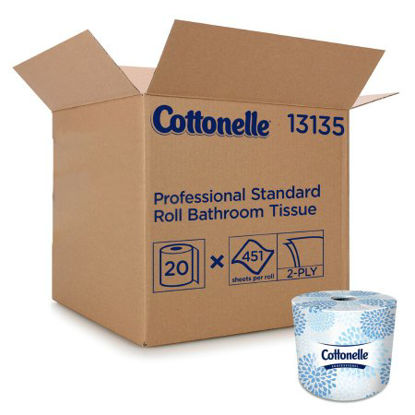 Picture of Toilet Tissue Kleenex® Cottonelle® Professional White 2-Ply Standard Size Cored Roll 451 Sheets 4 X 4 Inch13135