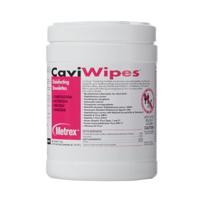 Picture of CaviWipes™ Surface Disinfectant Premoistened Alcohol Based Wipe 220 Count Canister Disposable Alcohol Scent NonSterile10-1090
