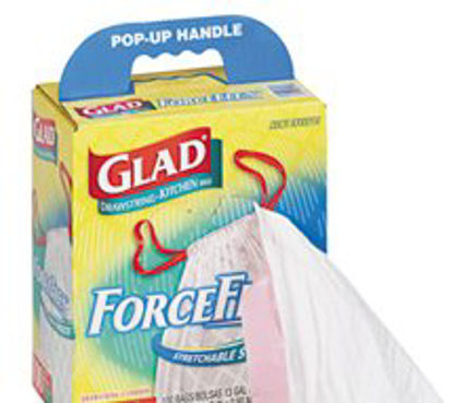 Picture of Trash Bag Glad® ForceFlex™ 13 gal. White LLDPE 0.95 Mil. 24 X 28 Inch Flat Pack70427