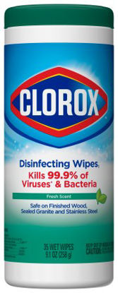 Picture of Clorox® Surface Disinfectant Premoistened Wipe 35 Count Canister Disposable Fresh Scent NonSterile01593CT