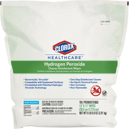 Picture of Clorox Healthcare® Surface Disinfectant Cleaner Refill Premoistened Wipe 185 Count Pouch Disposable Unscented NonSterile30827