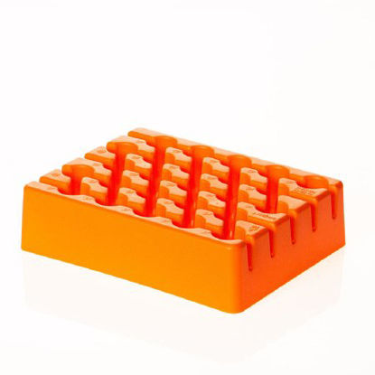 Picture of Microcentrifuge Microcentrifuge Rack 25 Place 5 mL Tube Size Orange 38 X 45 X 113 mmT450-25O