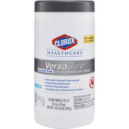 Picture of Clorox Healthcare® VersaSure™ Surface Disinfectant Cleaner Premoistened Wipe 85 Count Canister Disposable Scented NonSterile31757