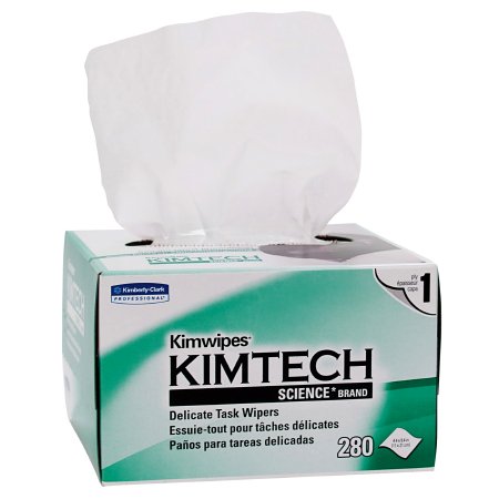 Picture of Delicate Task Wipe Kimtech Science Kimwipes Light Duty White NonSterile 1 Ply Tissue 4-2/5 X 8-2/5 Inch Disposable34120