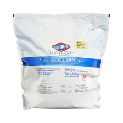 Picture of Clorox Healthcare® Bleach Germicidal Surface Disinfectant Cleaner Refill Premoistened Germicidal Wipe 110 Count Pouch Disposable Floral Bleach Scent NonSterile30359CT