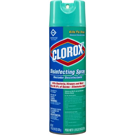 Picture of Clorox® Commercial Solutions Disinfecting Spray Surface Disinfectant Alcohol Based Liquid 19 oz. Can Fresh Scent NonSterile38504CT