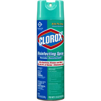 Picture of Clorox® Commercial Solutions Disinfecting Spray Surface Disinfectant Alcohol Based Liquid 19 oz. Can Fresh Scent NonSterile38504CT