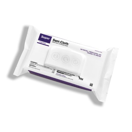 Picture of Super Sani-Cloth® Surface Disinfectant Cleaner Premoistened Germicidal Wipe 80 Count Soft Pack Disposable Alcohol Scent NonSterileA22480