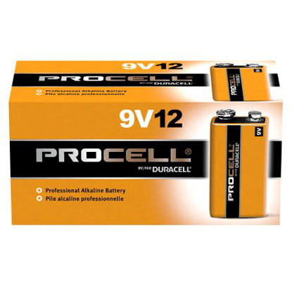 Picture of Alkaline Battery Duracell® Procell® 9V Cell 9V Disposable 12 PackPC1604