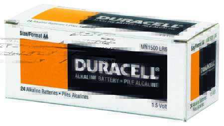 Picture of Alkaline Battery Duracell® Coppertop® AA Cell 1.5V Disposable 24 PackMN1500BKD