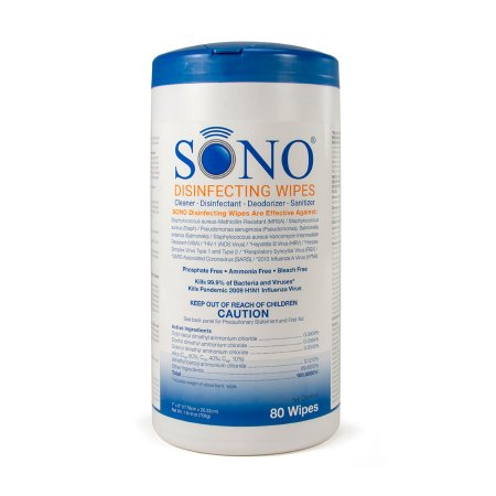 Picture of Sono® Surface Disinfectant Cleaner Premoistened Wipe 80 Count Canister Disposable Scented NonSterileSONO4032