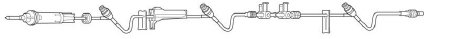 Picture of Primary Administration Set Continu-Flo® 10 Drops / mL Drip Rate 124 Inch Tubing 3 Ports2C6254
