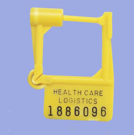Picture of Padlock Seal Health Care Logistics Numbered Yellow Plastic 1-1/2 X 1-7/8 Inch7903