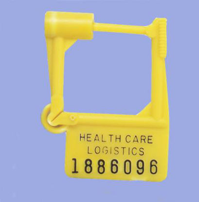 Picture of Padlock Seal Health Care Logistics Numbered Yellow Plastic 1-1/2 X 1-7/8 Inch7903