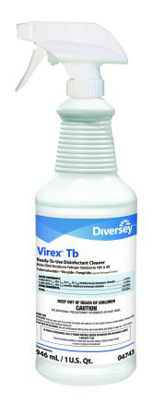 Picture of Diversey™ Virex® Tb Surface Disinfectant Cleaner Quaternary Based Liquid 32 oz. Bottle Lemon Scent NonSterileDVO04743