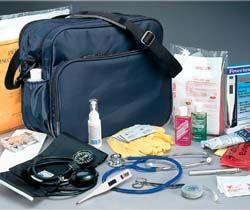 Picture of Medical Tote Original Home Health Shoulder Bag Navy Nylon 7 X 11 X 14 Inch530638