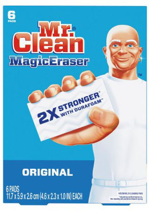 Picture of Cleaning Pad Mr. Clean® Magic Eraser® Original White NonSterile Melamine Foam 1 X 2-3/10 X 4-3/5 Inch Reusable79009