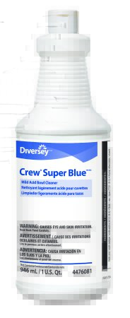 Picture of Diversey™ Crew® Super Blue™ Toilet Bowl Cleaner Alcohol Based Liquid 32 oz. Bottle Citrus Scent NonSterileDVO94476081
