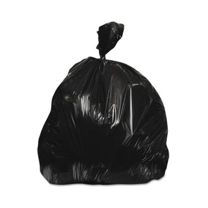 Picture of Trash Bag Heritage 40 to 45 gal. Black LLDPE 0.70 Mil. 40 X 46 Inch Performance Bottom Seal Flat PackH8046HK