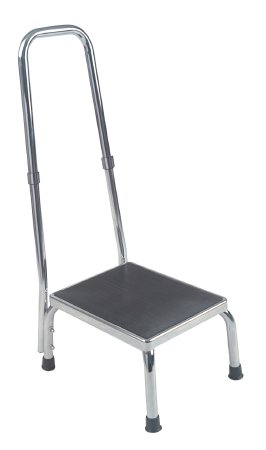 Picture of Step Stool with Handrail 1-Step Steel 5-1/4 Inch Step Height13031-1SV