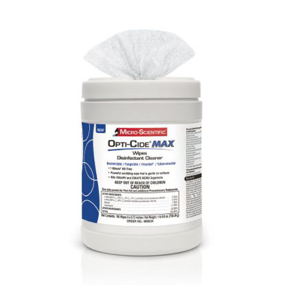 Picture of Opti-Cide® Max Surface Disinfectant Cleaner Premoistened Alcohol Based Wipe 160 Count Canister Disposable Alcohol Scent NonSterileM60034