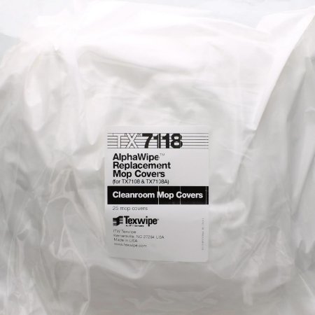 Picture of Cleanroom Mop Head Cover / Pad Kit Texwipe® AlphaMop™ White Polyester / Foam DisposableTX7118