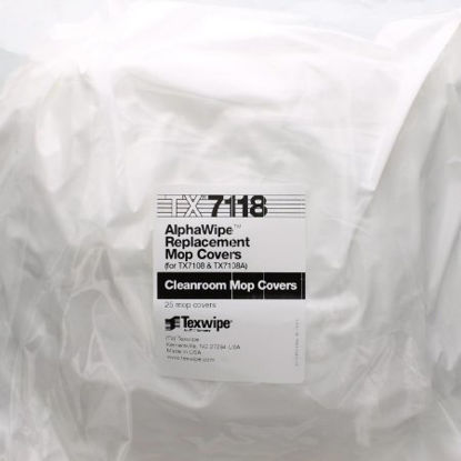 Picture of Cleanroom Mop Head Cover / Pad Kit Texwipe® AlphaMop™ White Polyester / Foam DisposableTX7118