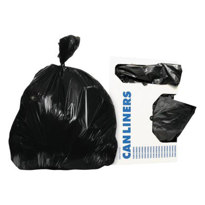 Picture of Trash Bag Heritage 30 gal. Black LLDPE 0.65 Mil. 30 X 36 Inch Performance Bottom Seal Flat PackHERH6036HK