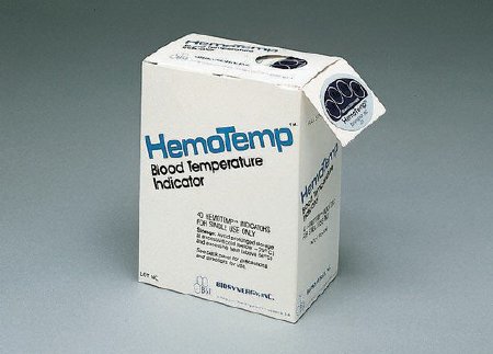 Picture of Blood Bag Temperature Indicator HemoTemp® Celsius 1° to 12°C Adhesive Temperature Sensor Surface Mount Does Not Require Power22246193