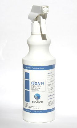 Picture of Iso-Med Surface Disinfectant Cleaner Alcohol Based Liquid 16 oz. Bottle Alcohol Scent SterileISOA16