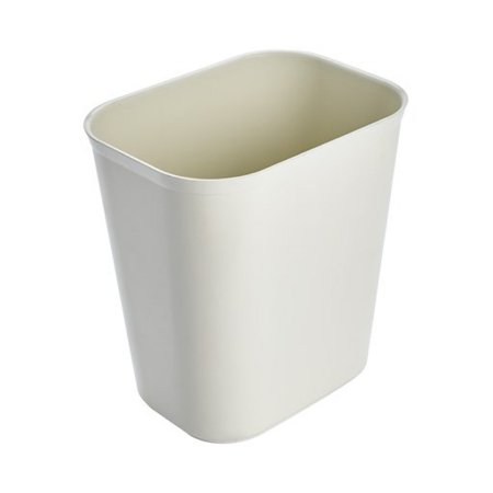 Picture of Fire-Resistant Trash Can Rubbermaid® 14 Quart Rectangular Beige Thermoset Polyester Open TopFG254100BEIG