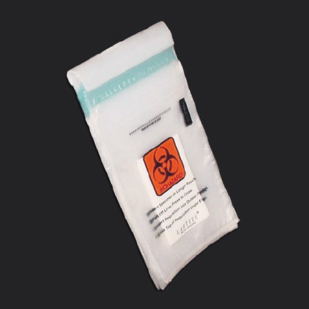 Picture of Specimen Transport Bag with Document Pouch and Absorbent Pad 6 X 10 Inch Polyethylene Adhesive Closure Biohazard Symbol NonSterile4923
