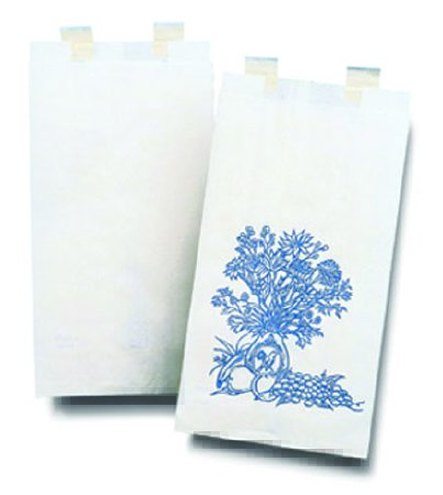 Picture of Bedside Bag McKesson 3.13 X 6.5 X 11.38 Inch White / Blue Floral Print Paper18-713
