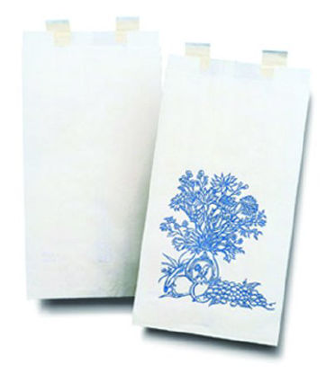 Picture of Bedside Bag McKesson 3.13 X 6.5 X 11.38 Inch White / Blue Floral Print Paper18-713
