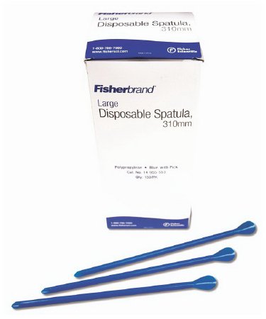 Picture of Lab Spatula Fisherbrand™ 12.2 Inch, Large, Blue, Autoclavable, Disposable14955553