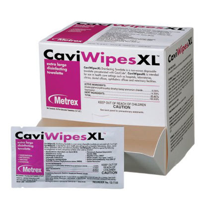 Picture of CaviWipes™ Surface Disinfectant Premoistened Alcohol Based Wipe 50 Count Individual Packet Disposable Alcohol Scent NonSterile13-1155
