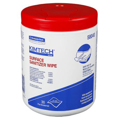 Picture of Kimtech Prep® Surface Disinfectant Cleaner Premoistened Wipe 30 Count Canister Disposable Mild Scent NonSterile58040