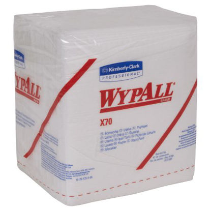 Picture of Task Wipe WypAll® X70 Heavy Duty White NonSterile Cellulose / Polypropylene 12 X 12-1/2 Inch Reusable41200