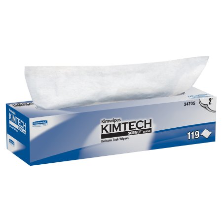 Picture of Delicate Task Wipe Kimtech Science Kimwipes Light Duty White NonSterile 2 Ply Tissue 11-4/5 X 11-4/5 Inch Disposable34705