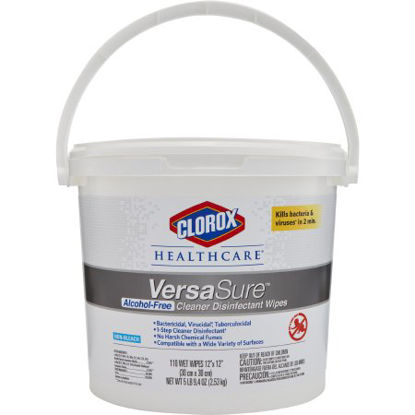 Picture of Clorox Healthcare® VersaSure™ Surface Disinfectant Cleaner Premoistened Wipe 110 Count Pail Disposable Scented NonSterile31759