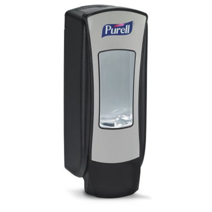 Picture of Hand Hygiene Dispenser Purell® ADX-12™ Brushed Chrome / Black Plastic Manual Push 1200 mL Wall Mount8828-06