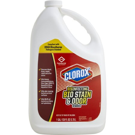 Picture of Clorox® Bio Stain & Odor Remover Surface Disinfectant Cleaner Refill Peroxide Based Liquid 128 oz. Jug Scented NonSterile31910