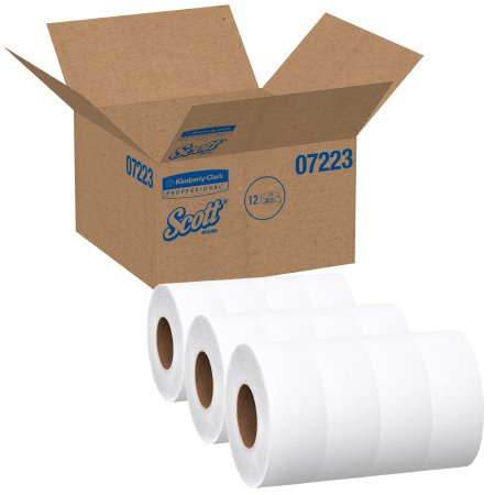 Picture of Toilet Tissue Scott® Essential JRT White 1-Ply Jumbo Size Cored Roll Continuous Sheet 3-11/20 Inch X 2000 Foot07223