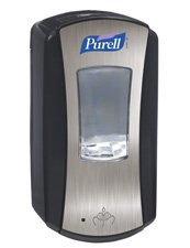 Picture of Hand Hygiene Dispenser PURELL® LTX-12™ Black / Chrome PET Plastic Motion Activated 1200 mL Wall Mount1928-04