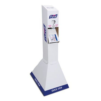 Picture of Floor Stand Dispenser Kit Purell® White Corrugate Manual Floor Stand2156-02-QFS