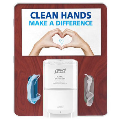 Picture of BRACKET, FLOOR STAND HYG PURELL MESSENGER WHT/MAPLE 8.5"X14"7399-HB-MPL