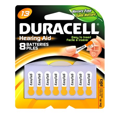 Picture of Zinc-Air Battery Duracell® 13 Cell 1.4V Disposable 8 PackDA13B8ZM09