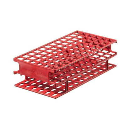 Picture of Centrifuge Tube Test Tube Rack Nalgene™ Unwire™ 72 Place 13 mm Tube Size Red 2-1/4 X 4 X 7-3/4 Inch5976-0513