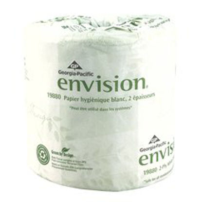Picture of Toilet Tissue envision® White 2-Ply Standard Size Cored Roll 550 Sheets 4 X 4-1/20 Inch19880/01
