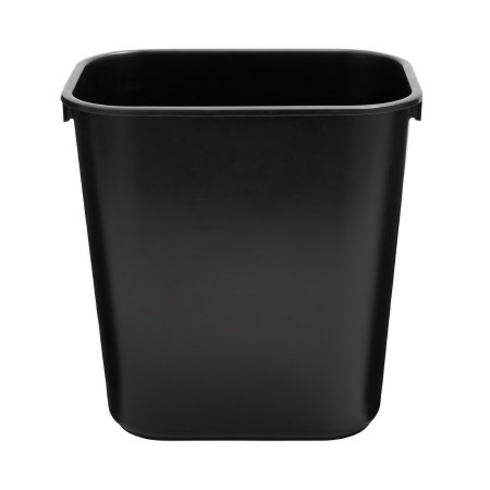 Picture of Trash Can Deskside 13-5/8 Quart Rectangular Black LLDPE Open TopFG295500BLA